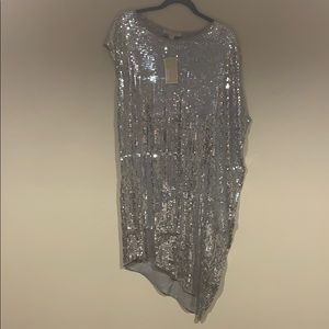 Michael Kors sequin dress silver